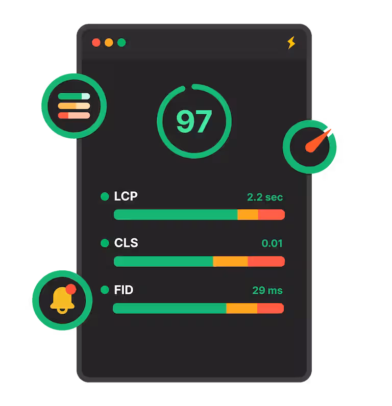 Speed test dashboard visualization