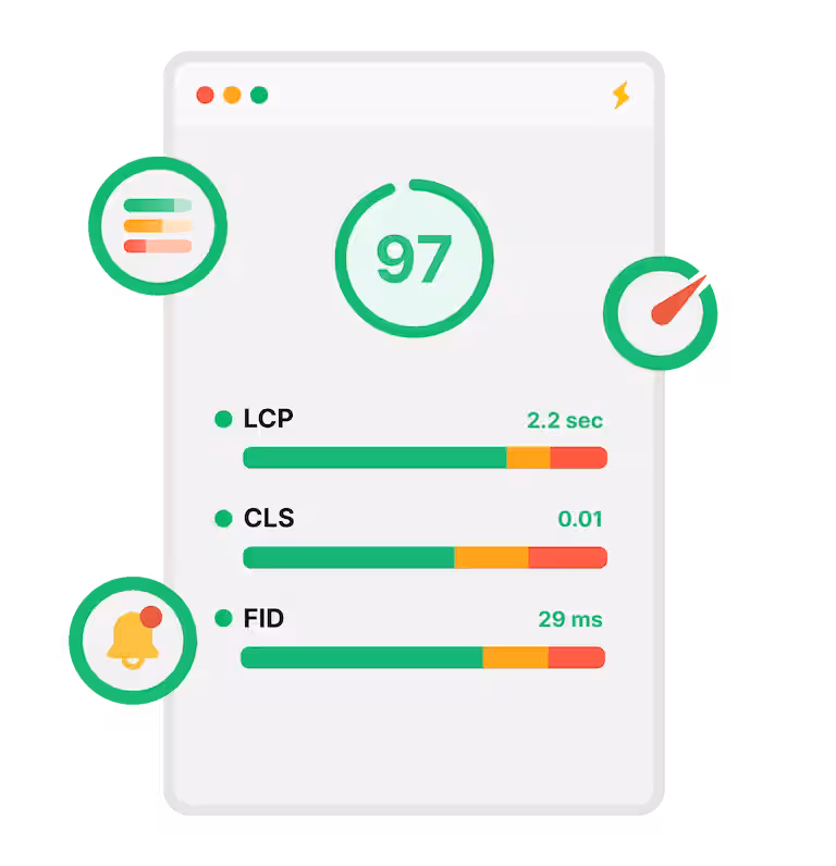 Speed test dashboard visualization